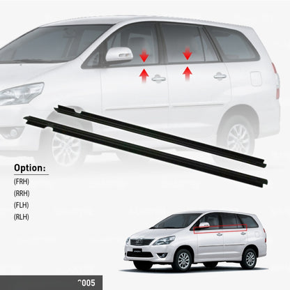 ORIGINAL TOYOTA INNOVA TGN40 2005 GLASS DOOR MOULDING SEAL RUBBER OUTER STRIP WINDOW GETAH TINGKAP 75720-0K010