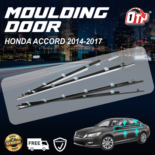 ORIGINAL HONDA ACCORD 2014-2017 GLASS DOOR MOULDING SEAL RUBBER OUTER PINTU WINDOW GETAH TINGKAP CHROME