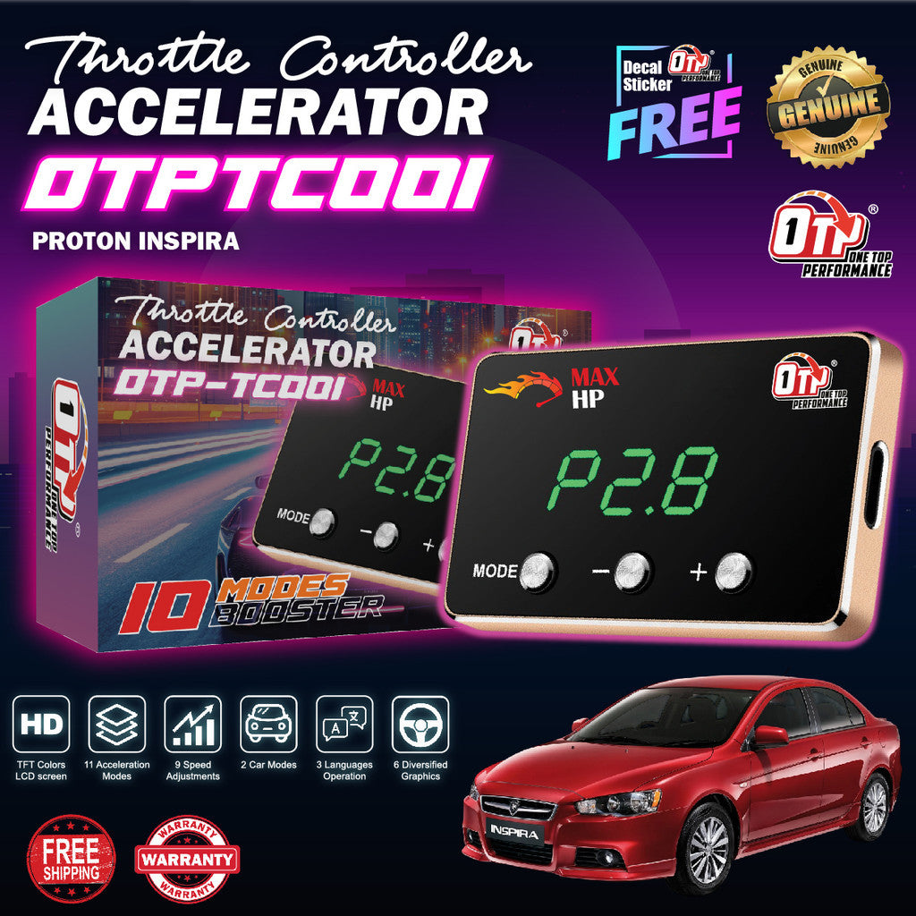 OTP-TC001 PROTON INSPIRA CAR THROTTLE CONTROLLER 10 MODE 9 DRIVE PEDAL RESPONSE