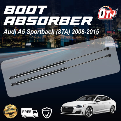Audi A5 Sportback (8TA) 2008-2015 Boot Absorber Rear Bonnet Damper Gas Spring Set Tailgate Penyerap Belakang Bonet