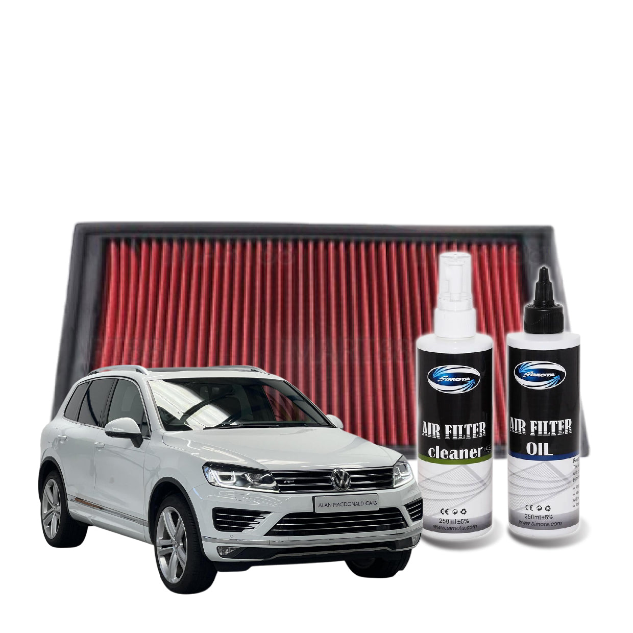 Works Engineering Air Filter Washable Suitable For Volkswagen Touareg 03-16 3.0 V6 3.6 V6 4.2 V8 F/I Diesel WS-FV-023
