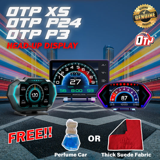 OTP-H02 XS P3 OBD2 Meter Gauge Meter OBD Meter Car GPS Alarm Speed Gauge display Hud Water temp RPM Turbo Boost HUD