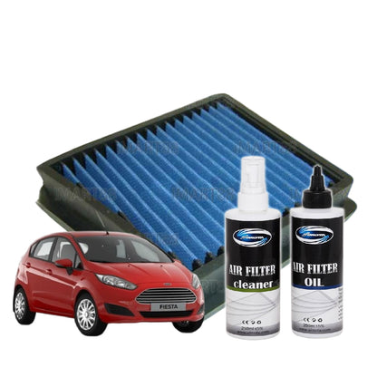 Works Engineering Drop In Air Filter Ford FIESTA VI 1.6L L4 MK6 2009-2011 Element Enjin Engin Penapis Cleaning