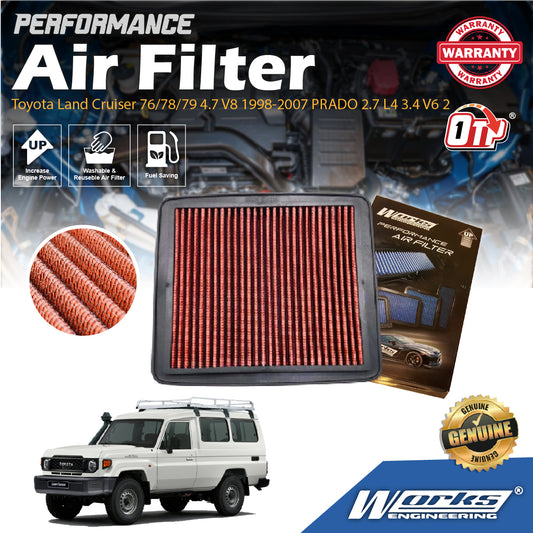 Works Engineering Air Filter For Toyota Land Cruiser 76/78/79 4.7 V8 1998-2007 PRADO 2.7 L4 3.4 V6 2002-2013 WS-FV-023