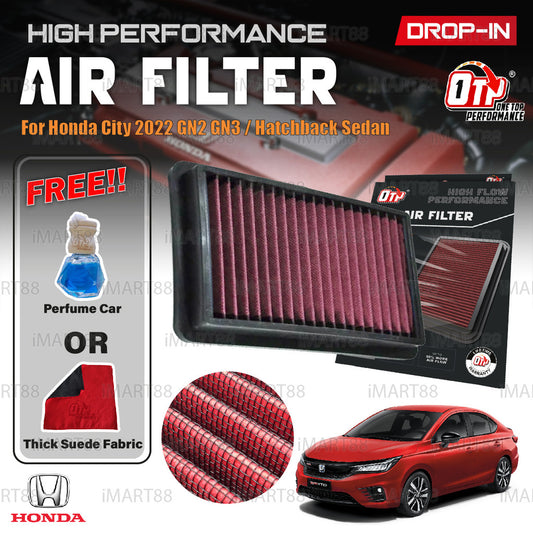 OTP Washable Air Filter Performance Honda JAZZ GK 5 CITY 2021 GN2 GN3 Hatchback Sedan HR-V FIT SHUTTLE 1.5L OTP 33-5027