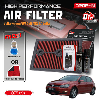 OTP Performance Drop in Air Filter Volkswagen Golf MK7 1.4 Tiguan 1.4 33-3004 Penapis Udara Enjin Kereta