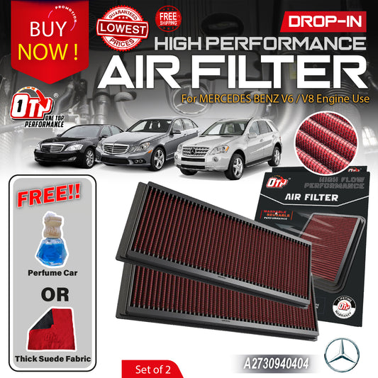 OTP DROP IN AIR FILTER PERFORMANCE MERCEDES W212 W204 E300 E350 G500 C240 C280 S350 S400 SLK300 C350 SL300 G500 V6 V8