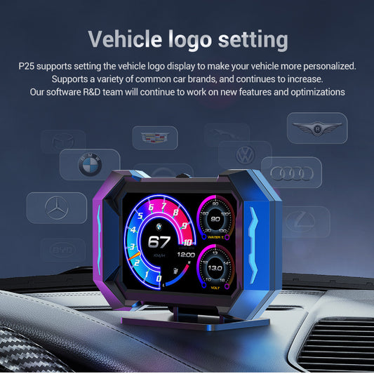 OTP-P25 Car OBD OBD2 Meter Speedometer Gauge H025 GPS HUD Water Temp Turbo Proton Honda Perodua Toyota Nissan Mitsubishi