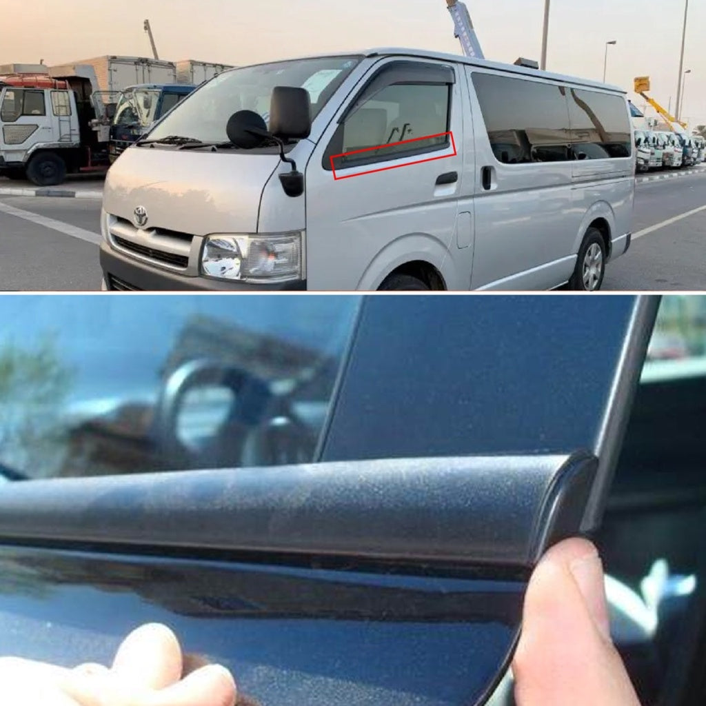 ORIGINAL TOYOTA Hiace KDH200 ‘05-‘14 GLASS DOOR MOULDING SEAL RUBBER OUTER STRIP WINDOW GETAH LUAR CERMIN TINGKAP