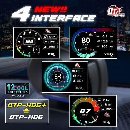 OTP H06+ Myvi Old Viva Avanza Avy Yrv Passo All Car Use OBD2 Meter Gauge Head Up Display