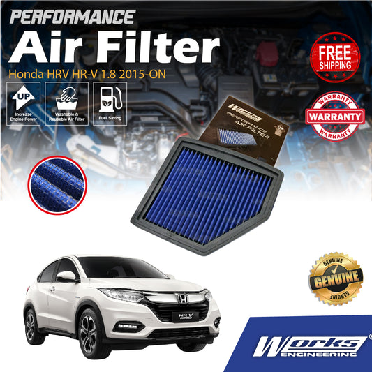 Works Engineering Drop In Air Filter Honda HRV HR-V 1.8 2015-ON  Element Enjin Engin Penapis Cleaning Oil