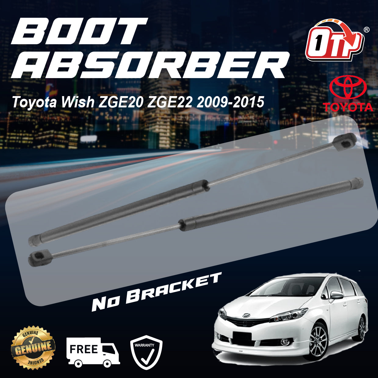 Toyota Wish ZGE20 ZGE22 2009-2015 Rear Bonnet Damper Boot Absorber Gas Spring Set Tailgate Penyerap Belakang Bonet