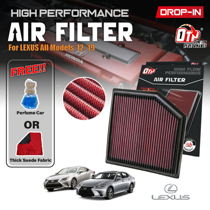 OTP WASHABLE DROP IN AIR FILTER TOYOTA VELLFIRE ALPHARD AGH30 MARK X LEXUS IS250 IS300 RC300 GS460 GS300