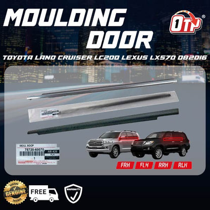 ORIGINAL TOYOTA LAND CRUISER LC200 Lexus LX570 08-2016 GLASS DOOR MOULDING SEAL RUBBER OUTER PINTU WINDOW GETAH TINGKAP