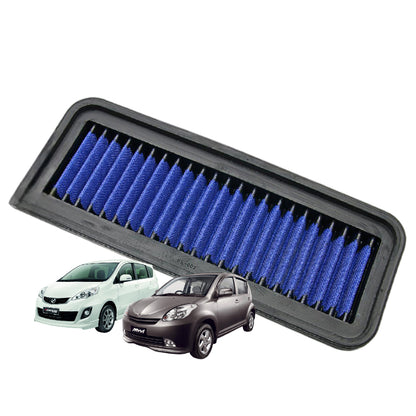 Perodua Myvi Alza Lagi Best Icon 1.3 1.5 2005-2016 Works Engineering Drop In Air Filter Performance Washable Add HP+
