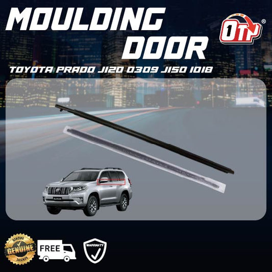 MTIS JAPAN TOYOTA Prado J120 03-09 J150 10-18 GLASS DOOR MOULDING SEAL RUBBER OUTER STRIP WINDOW GETAH TINGKAP