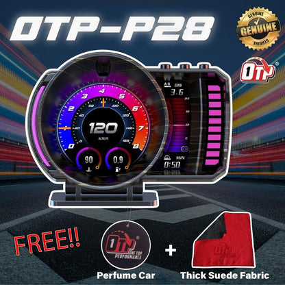 OTP P28 ULTRA METER OBD2 SPEEDOMETER GPS ALARM ALZA 2009- MYVI LAGI BEST VIVA MYVI OLD NISSAN LIVINA WIRA VDO