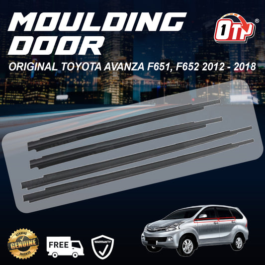ORIGINAL TOYOTA AVANZA F651, F652 2012 - 2018 GLASS DOOR MOULDING SEAL RUBBER OUTER STRIP WINDOW GETAH LUAR TINGKAP