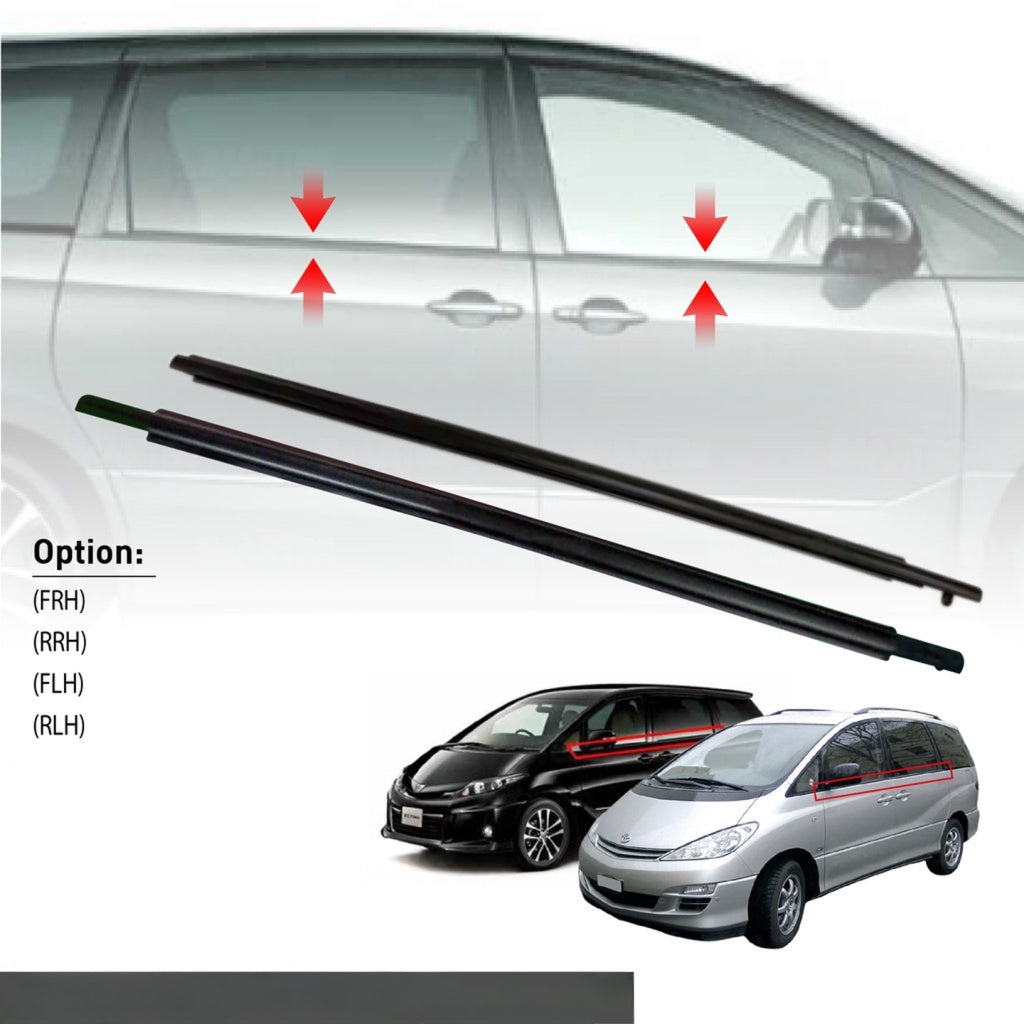 TOYOTA ESTIMA PREVIA ACR30 50 GSR50 GLASS DOOR MOULDING SEAL RUBBER OUTER STRIP WINDOW GETAH TINGKAP
