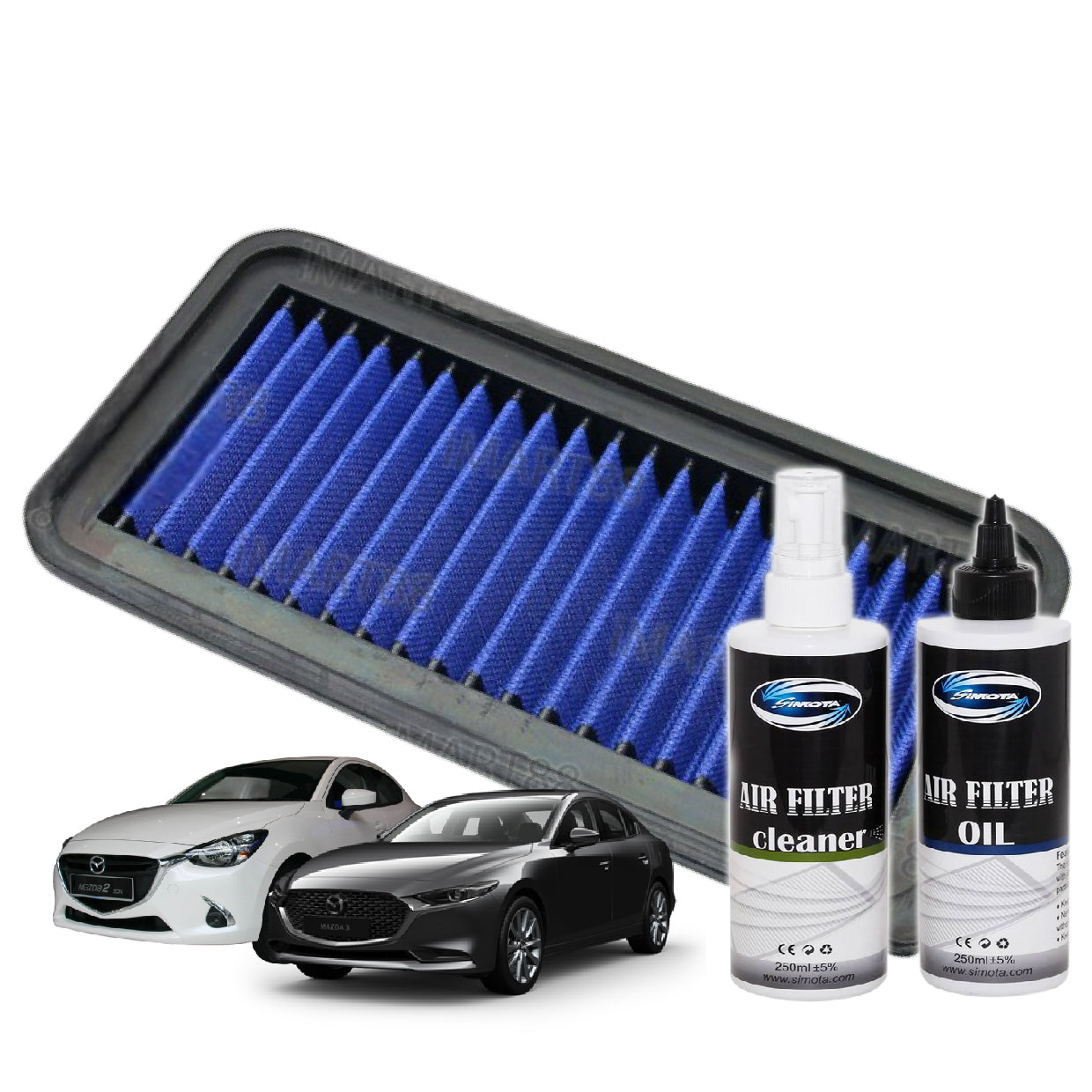 Works Engineering Drop In Air Filter MAZDA 2 1.3 1.5 '07-'10 Mazda 3 1.6 '04-'10 Element Enjin Engin WS-OMA-003
