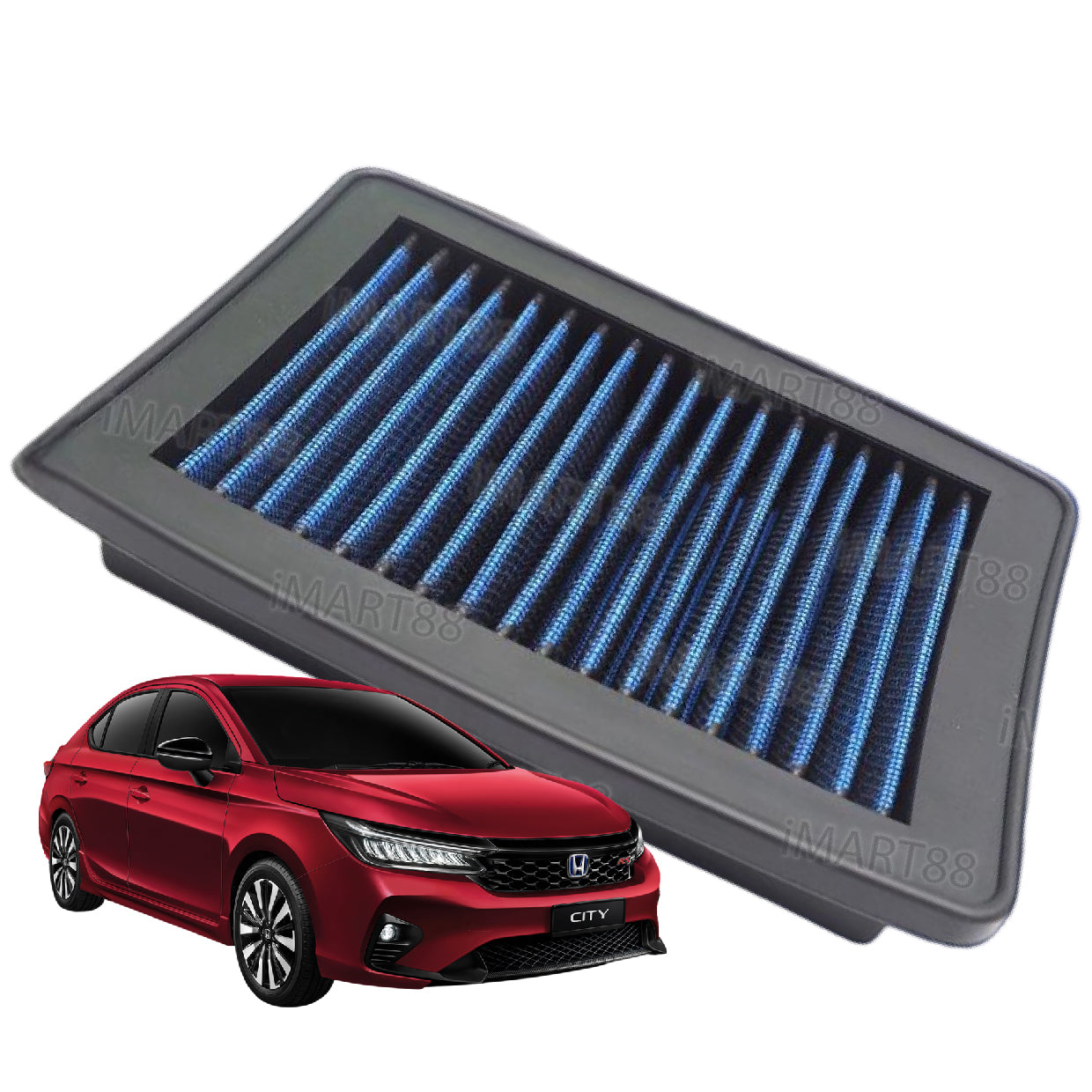Works Engineering Drop In Air Filter Honda City GN2 GN3 Hatchback Sedan WRV '21-ON Element Enjin Engin Penapis Udara