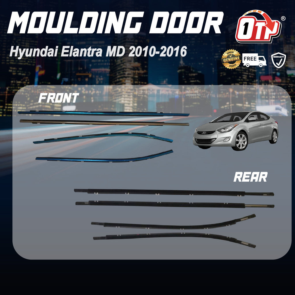 Hyundai Elantra MD 2010-2016 GLASS DOOR MOULDING SEAL RUBBER OUTER STRIP WINDOW GETAH TINGKAP
