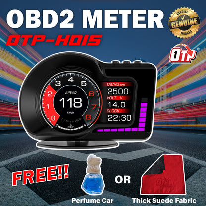 OTP-H015 OBD2 Meter Speedometer Gauge GPS HUD Water Temp GPS Alarm Speed RPM Bezza Myvi Aruz Honda Nissan Toyota