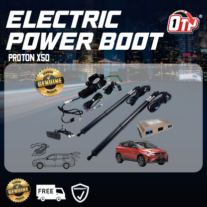 OTP Proton X50 Plug & Play Electric Auto Tailgate Power Boot Soft Close Switch Foot Sensor Anti Pinch Bonet Belakang
