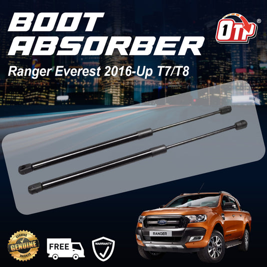 Ranger Everest 2016-Up T7/T8 Boot Absorber Front Bonnet Damper Gas Spring Set Tailgate Penyerap Depan Bonet
