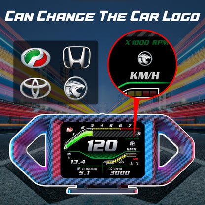 OTP P26 OBD2 Meter Gauge Speedometer Car GPS Alarm Speed Gauge display Hud Water temp RPM Turbo Boost HUD