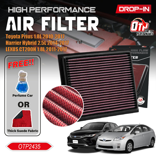 OTP Performance Drop In Air Filter Washable Toyota Prius 1.8L Harrier Hybrid 2.5L LEXUS CT200H 1.8L Penapis Udara