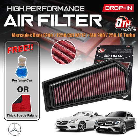 OTP Drop In Engine Air Filter Performance Mercedes Benz C180 C200 E200 E250 CGI W212 SLK200 SLK250 Washable