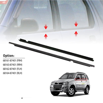 ORIGINAL PERODUA KEMBARA GLASS DOOR MOULDING SEAL RUBBER OUTER STRIP WINDOW GETAH PINTU LUAR CERMIN TINGKAP 68164-87401