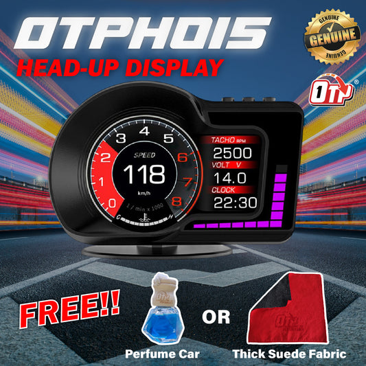OTP-H015 OBD2 Meter Speedometer Gauge GPS HUD Water Temp GPS Alarm Speed RPM Bezza Myvi Aruz Honda Nissan Toyota