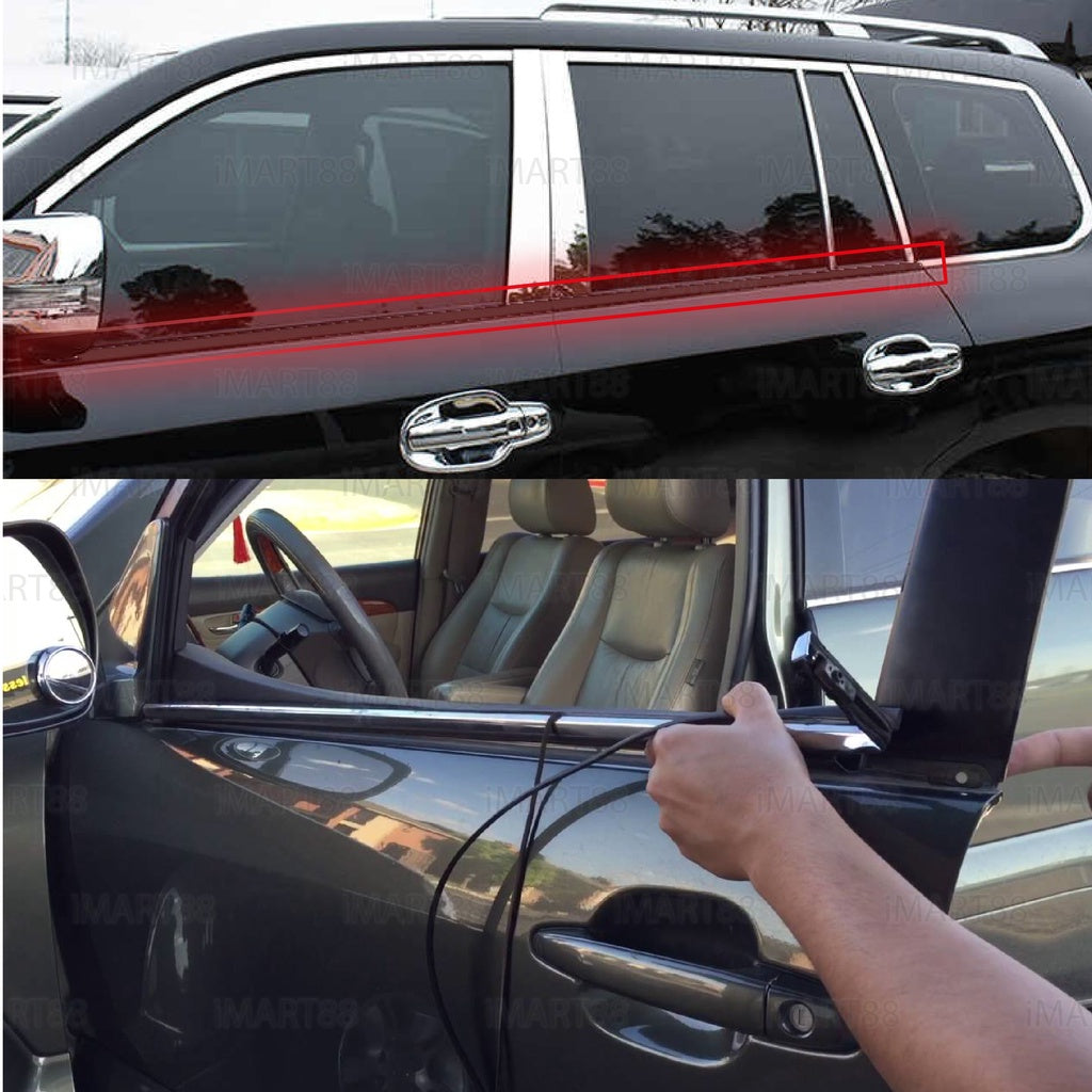 ORIGINAL TOYOTA LAND CRUISER LC200 Lexus LX570 08-2016 GLASS DOOR MOULDING SEAL RUBBER OUTER PINTU WINDOW GETAH TINGKAP