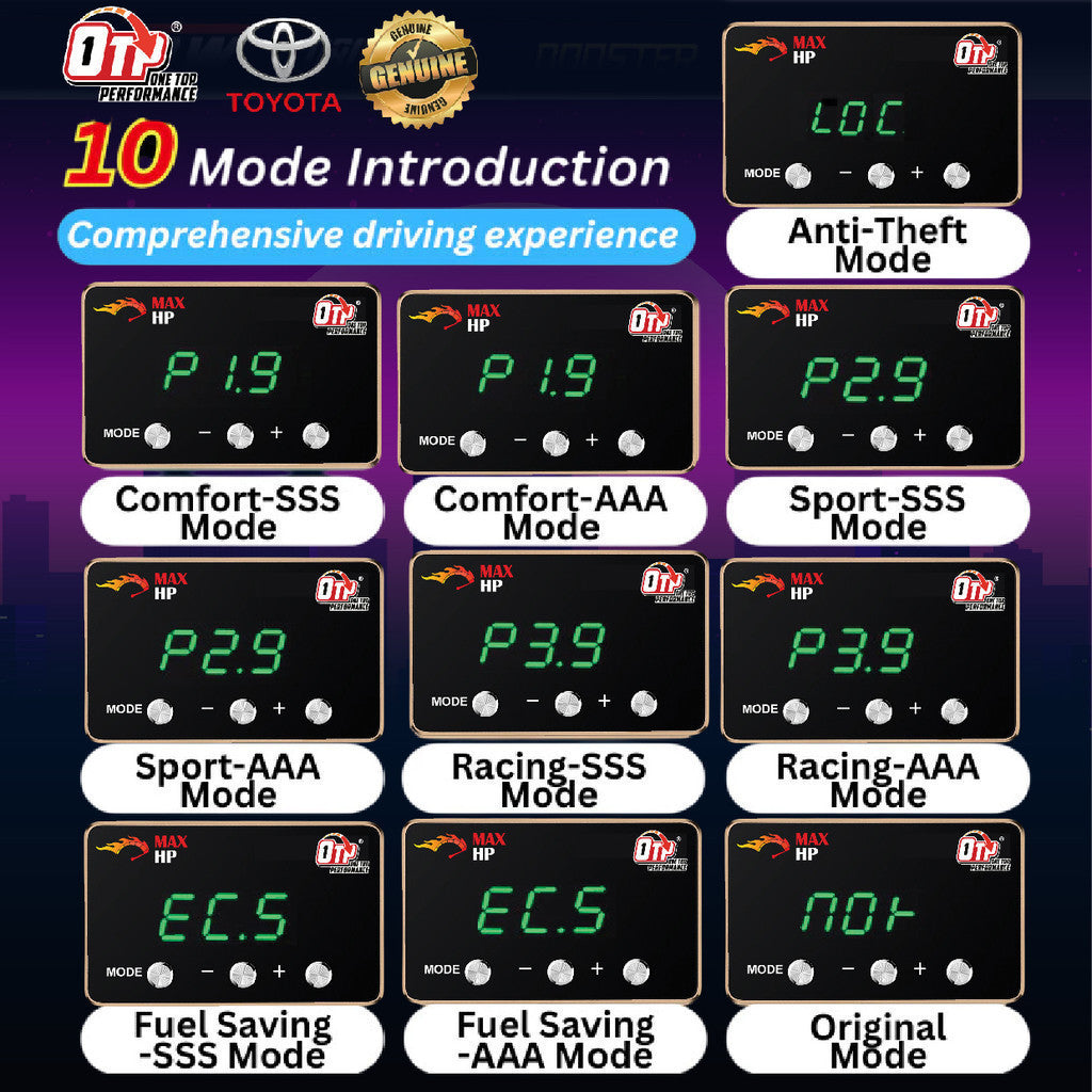 OTP-TC001 PROTON INSPIRA CAR THROTTLE CONTROLLER 10 MODE 9 DRIVE PEDAL RESPONSE