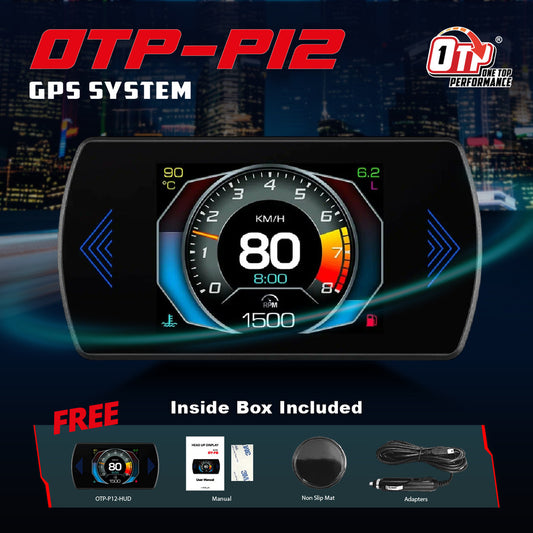 OTP-P12 OBD Meter Speedometer Gauge GPS HUD Water Temp Viva Myvi Lama Persona Satria Neo Wira Gen2