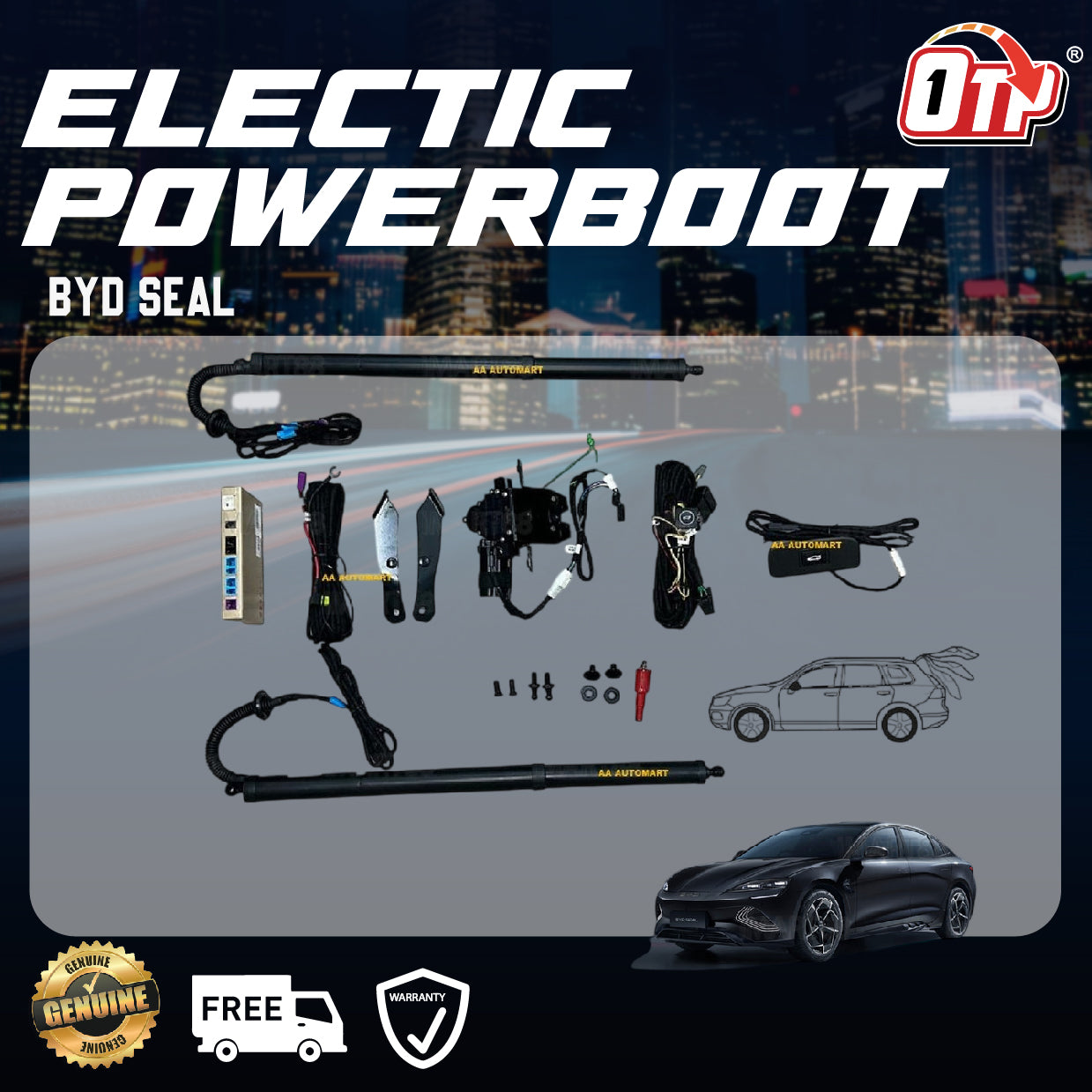 BYD Seal Plug Play Electric Auto Tailgate Power Boot Soft Close Foot Sensor Remote Control Anti Pinch Auto Bonnet