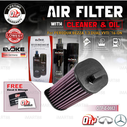 OTP WASHABLE DROP IN AIR FILTER PERFORMANCE NISSAN Q50 Mercedes W203 204 C180 C200 C230 C160 E200 E220 L4 W211