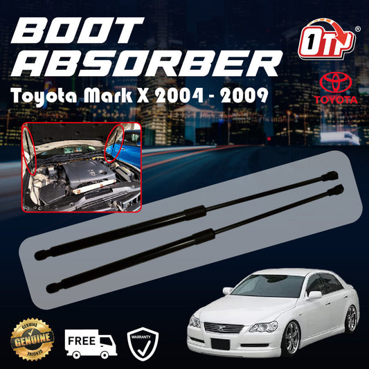 Toyota Mark X 2004 - 2009 Boot Absorber Front Bonnet Damper Gas Spring Set Tailgate Penyerap Belakang Bonet