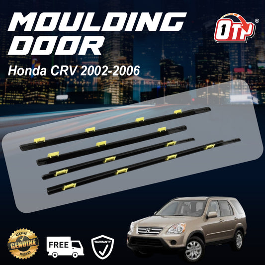 ORIGINAL MOULDING DOOR GLASS HONDA CRV 2002-2006 BLACK SEAL RUBBER OUTER STRIP WINDOW GETAH LUAR TINGKAP