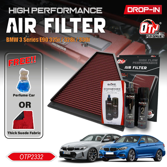 OTP Performance Drop in Air Filter BMW 1 3 5 Series E87 E90 325i 328i 330i 130i 135i N52 Engine 33-2332 Penapis Udara