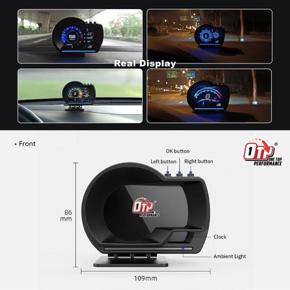 OTP-H024 H06+ OBD2 Meter Speedometer Gauge P24 P6 HUD WaterTemp Turbo Proton Honda Perodua Toyota Nissan Mitsubishi Myvi