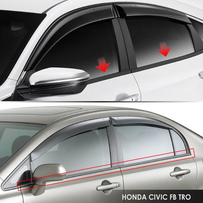 ORIGINAL HONDA CIVIC FB TRO '12-'16 GLASS DOOR MOULDING SEAL RUBBER OUTER STRIP WINDOW GETAH LUAR TINGKAP 72410-TR0-A01
