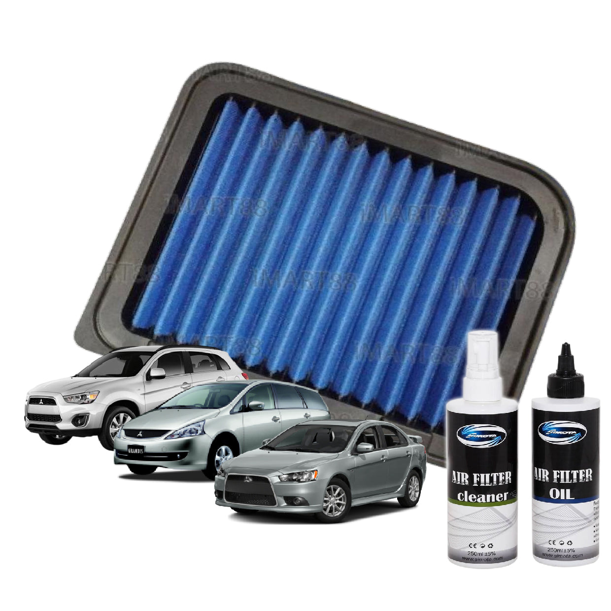 Works Engineering Drop In Air Filter Mitsubishi ASX 1.6 1.8 2002-2016 GRANDIS 2003-ON LANCER 2.0 2.4 2013-2015 Element