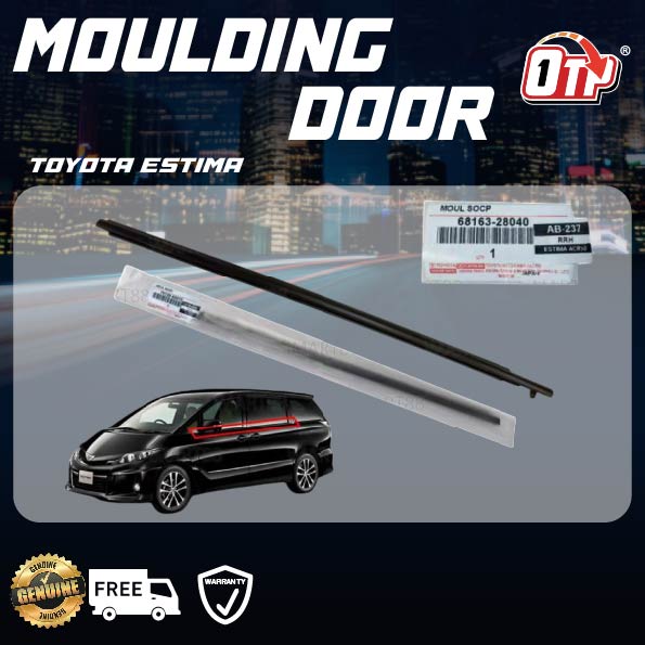 ORIGINAL TOYOTA ESTIMA PREVIA ACR50 GSR50 GLASS DOOR MOULDING SEAL RUBBER OUTER STRIP WINDOW GETAH TINGKAP 68161-28040