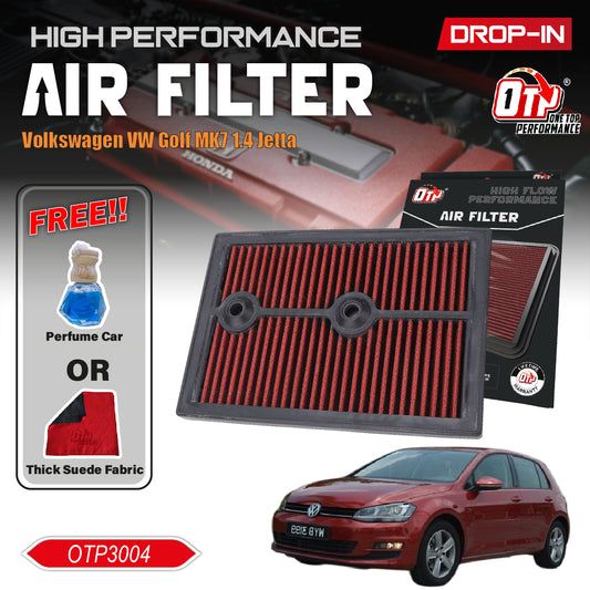 OTP Performance Drop in Air Filter Volkswagen Golf MK7 1.4 Tiguan 1.4 33-3004 Penapis Udara Enjin Kereta