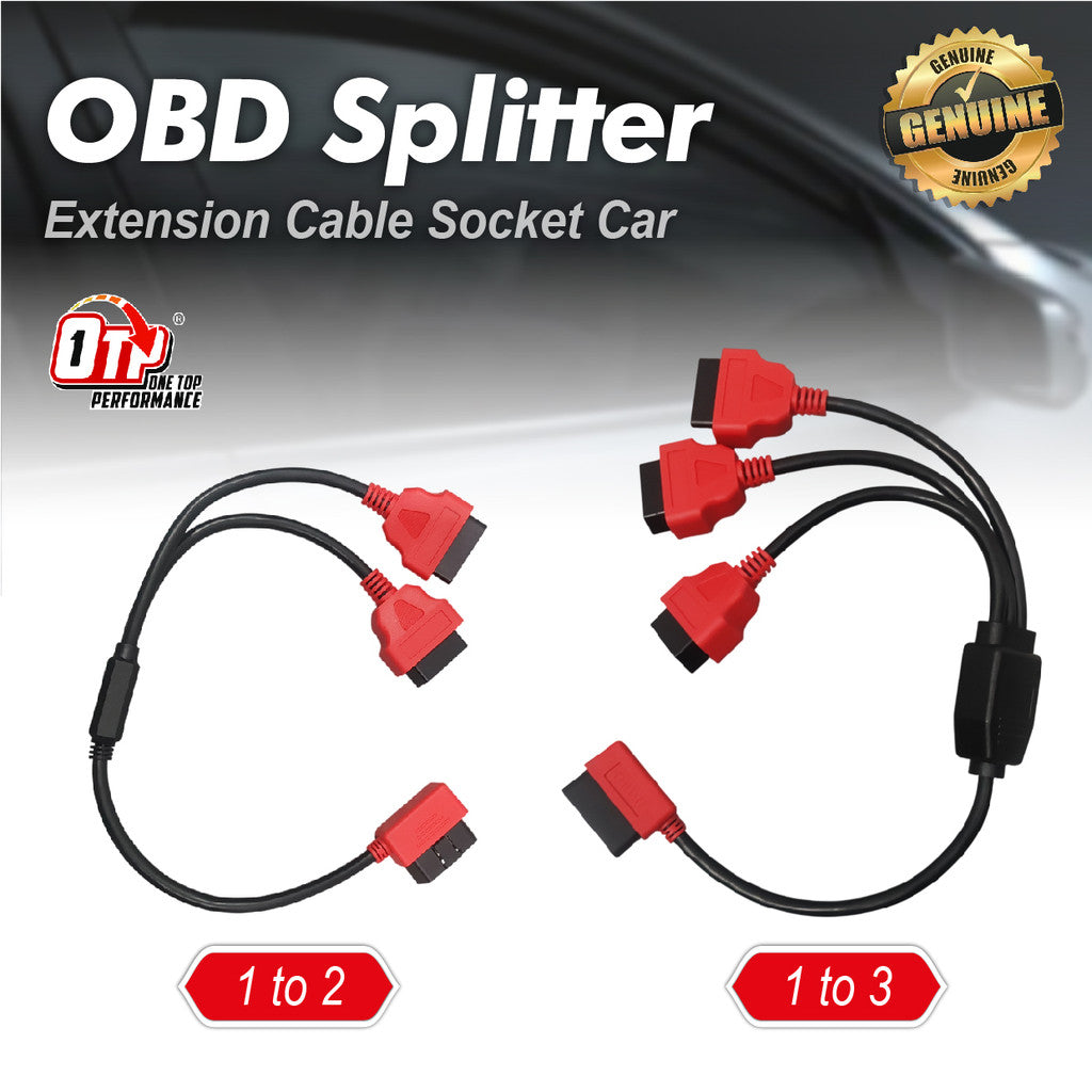 Car OBD2 OBDII Splitter Socket (1 To 2) (1 To 3) Automobile Extension OBD Cable Connector Adapter 16 Pin