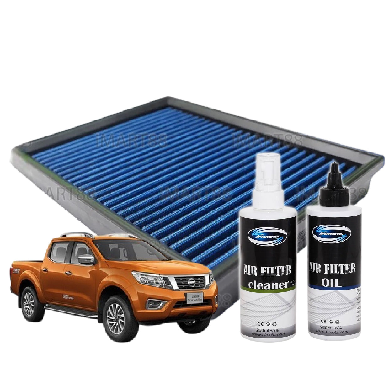 Add HP+ Works Engineering Drop In Air Filter Nissan Navara NP300 High Performance Washable Simota Penabis Udara