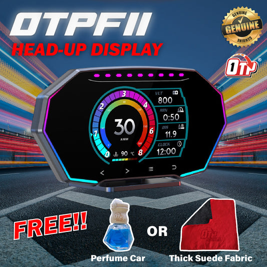 OTP F11 Meter OBD2 Gauge Speedometer Car GPS Alarm Speed Gauge Display Hud Water Temp RPM Proton Perodua Honda Nissan